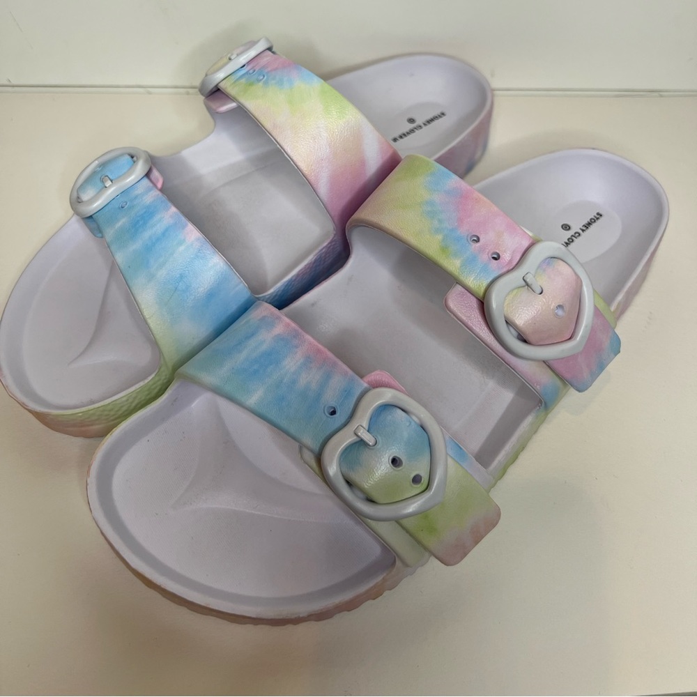 Stoney Clover Lane x Target pastel tie dye sandals size 9